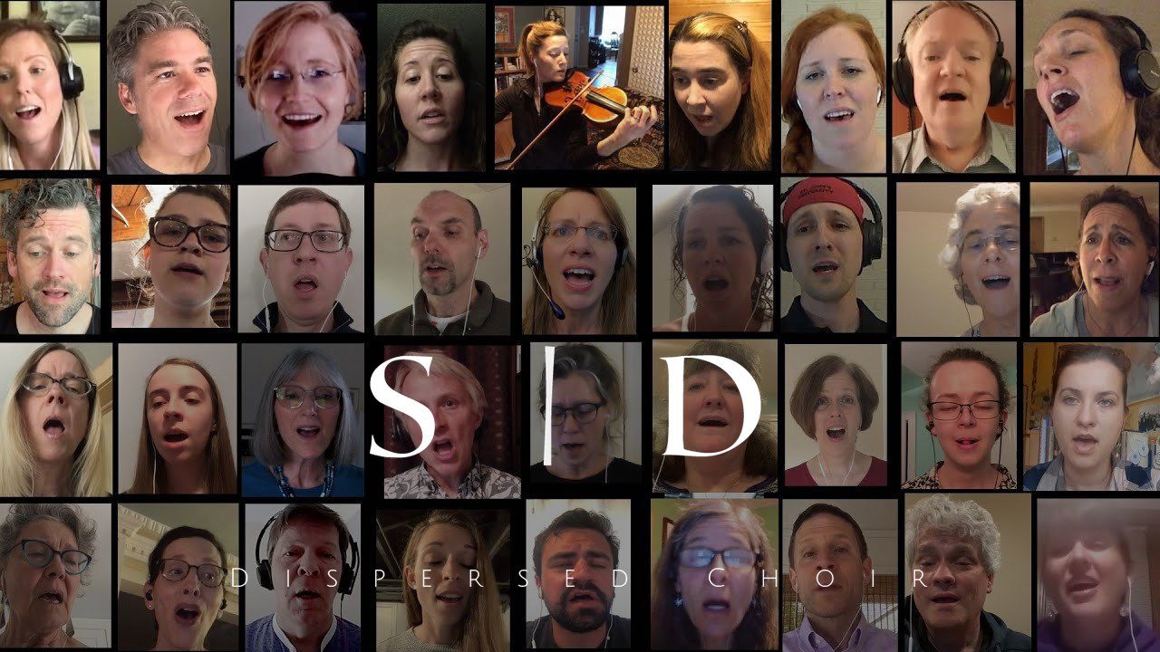 Schola Diffusa — singers from six continents, with the Schola Diffusa wordmark.